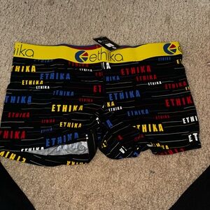 Ethika Black and Yellow Athletic Shorts Modern Design